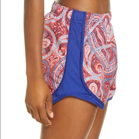 Nike Shorts NWT Tempo Red/Blue Paisley Running Athletic Dri-Fit Women's Small - Picture 5 of 11